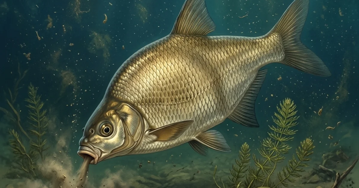 Deverika (Abramis brama) pliva blizu muljevitog dna