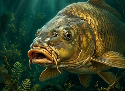 Šaran (Cyprinus carpio) u rijeci